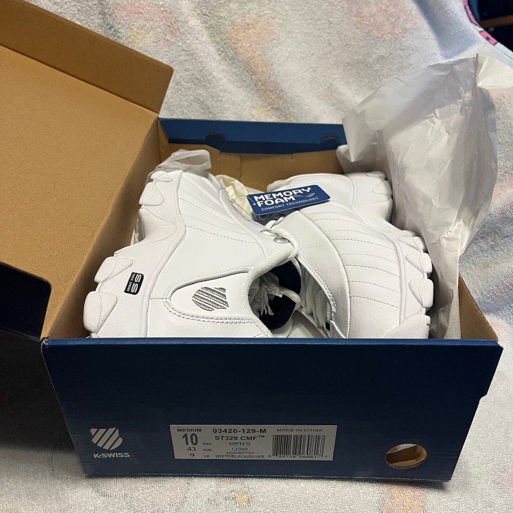 K-Swiss Men’s ST329 CMF White & Black